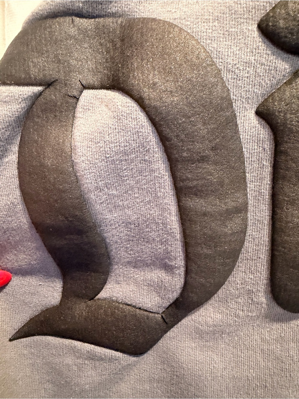 Disney Fleece Spirit Jersey -Gray with embossed Disney Head - Picture 5 of 10